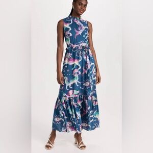 NWT💕 Banjanan Emma Dress Celestial Dark Teal~ Size Large~ Maxi Dress